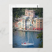 イタリアのはがき、ポルトフィノへのセーリング ポストカード (正面/裏面)