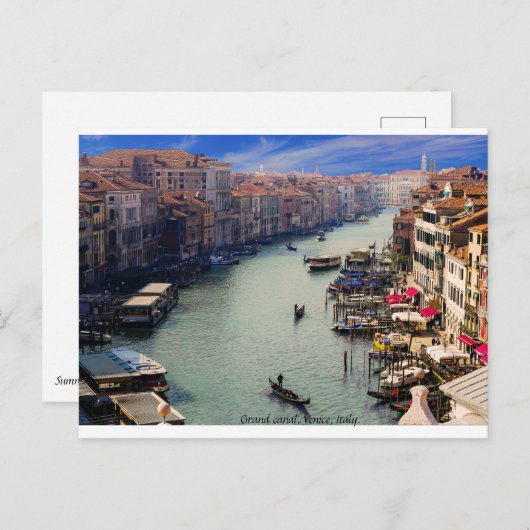 イタリアのはがき、大運河、ヴェネツィア。 ポストカード (正面/裏面)