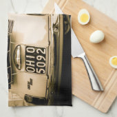 イタリアのふきんのヴィンテージフィアット500 キッチンタオル (四つ折り)