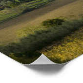 イタリアのまわりにトスカーナ州,農地モンテプルシアノ ポスター (角)