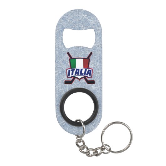 イタリアのアイスホッケーロゴ キーホルダー栓抜き (裏面)
