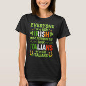 イタリアのアイルランド国旗ShamrockアイルランドSt patricks day Tシャツ (正面)
