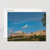 イタリアのアッシジの空撮 ポストカード (正面/裏面)