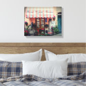 イタリアのアパートメント14インチx 11インチ、1.5インチ独身の、 キャンバスプリント (インサイチュ (寝室))