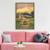 イタリアのアブルッツォのためのヴィンテージ旅行ポスター。 キャンバスプリント (インサイチュ (リビング))