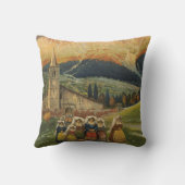 イタリアのアブルッツォのためのヴィンテージ旅行ポスター。 クッション (裏面)