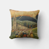 イタリアのアブルッツォのためのヴィンテージ旅行ポスター。 クッション (正面)