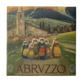 イタリアのアブルッツォのためのヴィンテージ旅行ポスター。 タイル (正面)