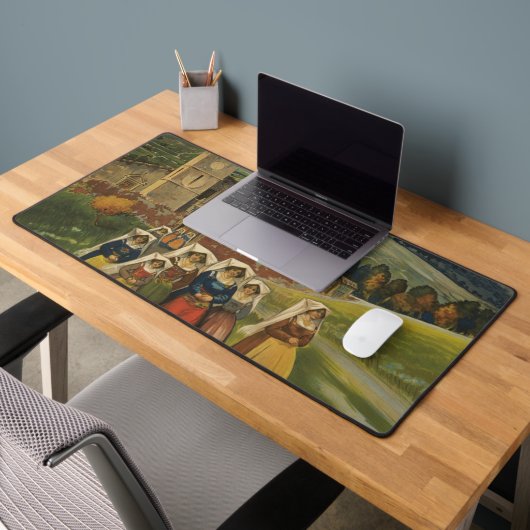 イタリアのアブルッツォのためのヴィンテージ旅行ポスター。 デスクマット (オフィス2)