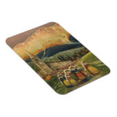 イタリアのアブルッツォのためのヴィンテージ旅行ポスター。 マグネット (右側)