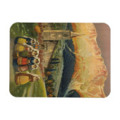 イタリアのアブルッツォのためのヴィンテージ旅行ポスター。 マグネット (横)