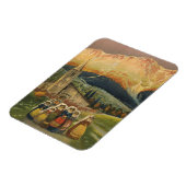 イタリアのアブルッツォのためのヴィンテージ旅行ポスター。 マグネット (左側)