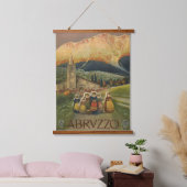イタリアのアブルッツォのためのヴィンテージ旅行ポスター。 吊り下げ型タペストリー (寝室)