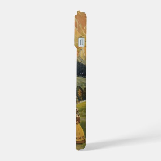 イタリアのアブルッツォのためのヴィンテージ旅行ポスター。 iPhone 15ケース (左側面)