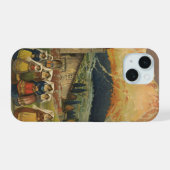 イタリアのアブルッツォのためのヴィンテージ旅行ポスター。 iPhone 15ケース (裏面横)