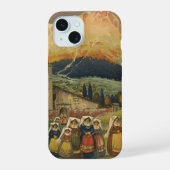 イタリアのアブルッツォのためのヴィンテージ旅行ポスター。 iPhone 15ケース