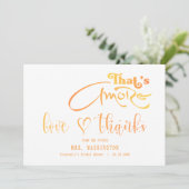 イタリアのアペロールカクテル　That's Amore ブライズシャワー サンキューカード (スタンド正面)