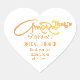 イタリアのアペロールカクテル　That's Amore ブライズシャワー ハートシール