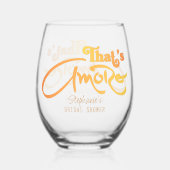 イタリアのアペロールカクテル　That's Amore ブライダルシャワー ステムなしワイングラス (裏面)