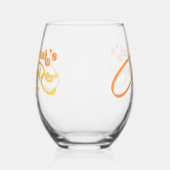 イタリアのアペロールカクテル　That's Amore ブライダルシャワー ステムなしワイングラス (左)