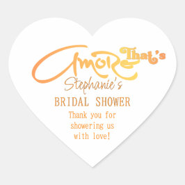 イタリアのアペロールカクテル　That's Amore ブライダルシャワー ハートシール