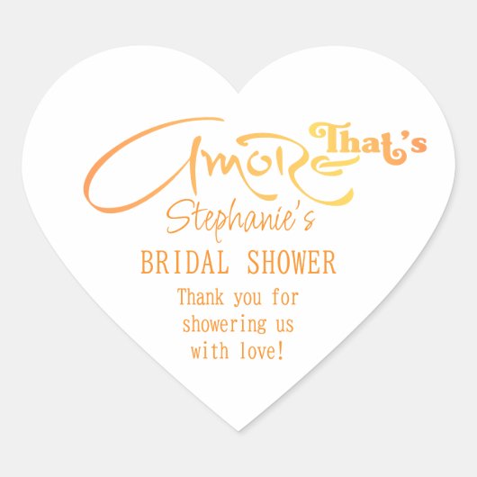 イタリアのアペロールカクテル That's Amore ブライダルシャワー ハートシール (正面)