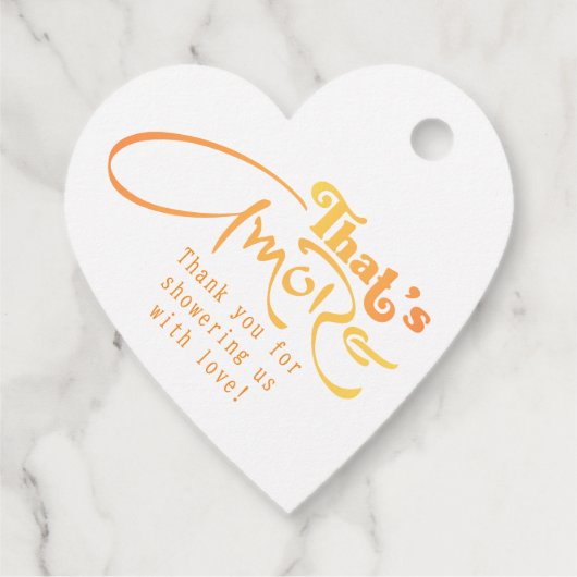 イタリアのアペロールカクテル That's Amore ブライダルシャワー フェイバータグ (裏面)