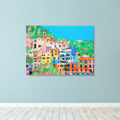 イタリアのアマルフィ伝統的ー海岸デジタルアート キャンバスプリント (インサイチュ (ウッドフロア))