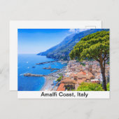 イタリアのアマルフィ海岸。アマルフィの町の景色。 ポストカード (正面/裏面)