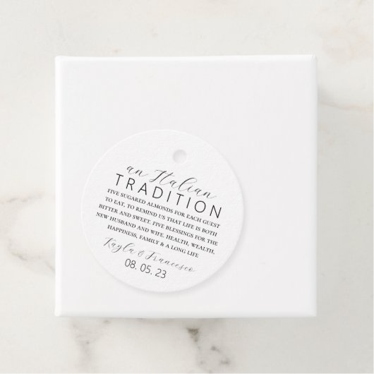 イタリアのアルモンドウェディングトラディションギフトタグ フェイバータグ (インサイチュ)