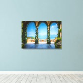 イタリアのアーチカラフルフォトアエレガントート キャンバスプリント (インサイチュ (ウッドフロア))