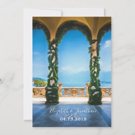 イタリアのアーチズブエレガントライダルシャワーへの招待 招待状 (裏面)