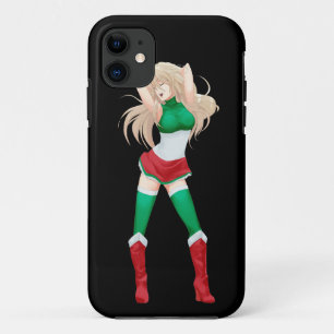 イタリアのイタリアンなマンガの旗の女の子 iPhone 11 ケース