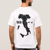 イタリアのイタリアンな旗のおもしろい家族愛食糧生命はからかいます Tシャツ (裏面)