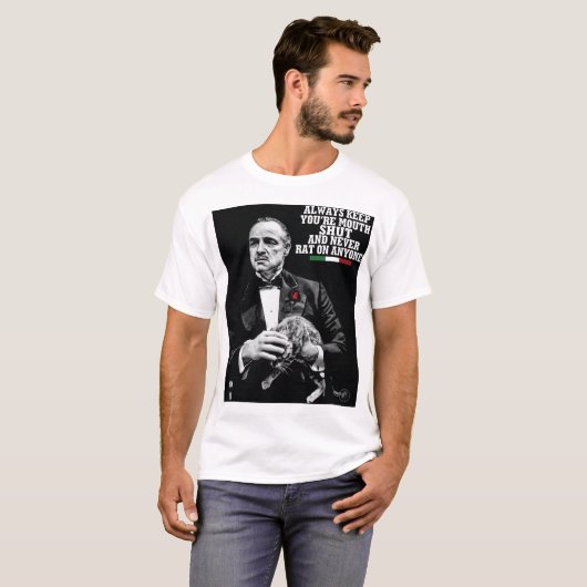 イタリアのイタリアンな旗のおもしろい家族愛食糧生命はからかいます Tシャツ (正面フル)