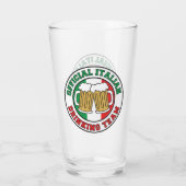 イタリアのイタリアンな飲むチーム旗 タンブラーグラス (裏面)