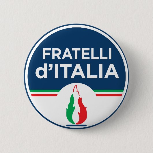 イタリアのイタリアン兄弟(Fratelli d'Italia, FdI) 缶バッジ (正面)