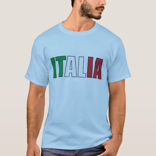 イタリアのイタリア人の旗 Tシャツ (正面)