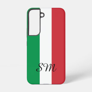 イタリアのイタリア国旗のカスタムモノグラム SAMSUNG GALAXY S22ケース