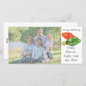 イタリアのイルミネーション ホリデー フォト カード (正面/裏面)