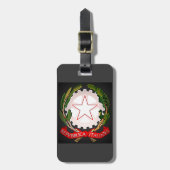 イタリアのエンブレムダーク ラゲッジタグ (正面縦)