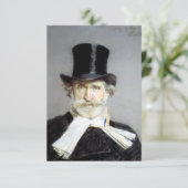 イタリアのオペラ作曲家、ジュゼッペ・ヴェルディの肖像 カード (スタンド正面)