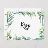 イタリアのオリーブとレモンの結婚式のsvpポストカード ポストカード (正面/裏面)