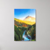 イタリアのオーロンゾディカドーレで素晴らしい秋の景色 キャンバスプリント (正面)