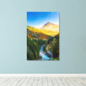 イタリアのオーロンゾディカドーレで素晴らしい秋の景色 キャンバスプリント (インサイチュ (ウッドフロア))