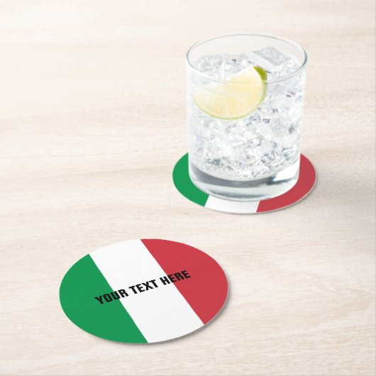 イタリアのカスタムの紙の飲み物用コースターのイタリアンな旗 ラウンドペーパーコースター (インサイチュ)