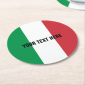 イタリアのカスタムの紙の飲み物用コースターのイタリアンな旗 ラウンドペーパーコースター (アングル)