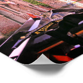 イタリアのカナルでのヴェネツィアのゴンドラ遊覧 ポスター (角)