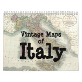 イタリアのカレンダーのヴィンテージの地図 カレンダー (カバー)