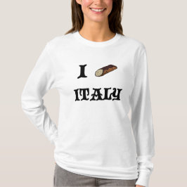 イタリアのカンノーリが好きな女性向け長袖シャツ Tシャツ